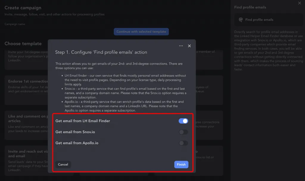 Linked Helper als Tool zur Suche nach LinkedIn-E-Mail-Adressen