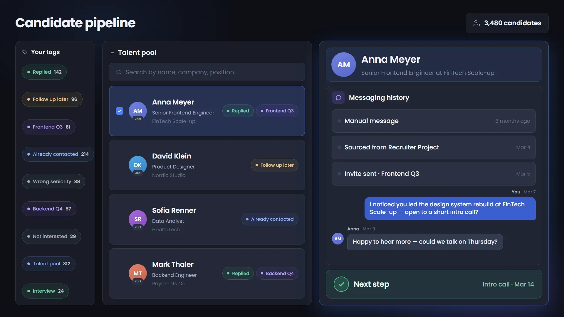 Step 3 — Candidate pipeline