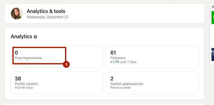 Cómo medir la interacción en LinkedIn: menú de análisis y herramientas.