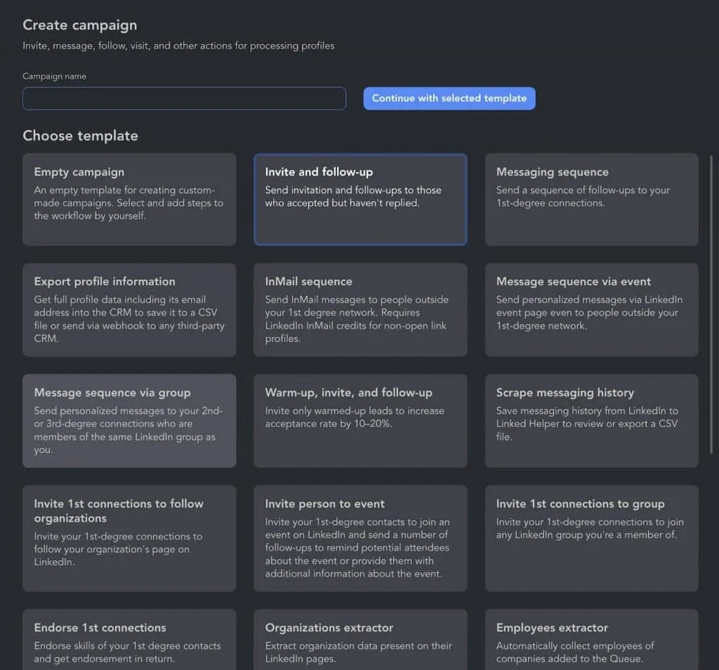 Linked Helper-Automatisierungstool zur Vorbereitung von LinkedIn-Konten für den Verkauf