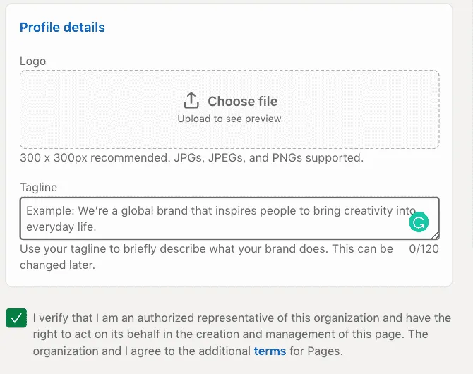 Configuración de una página de empresa en LinkedIn