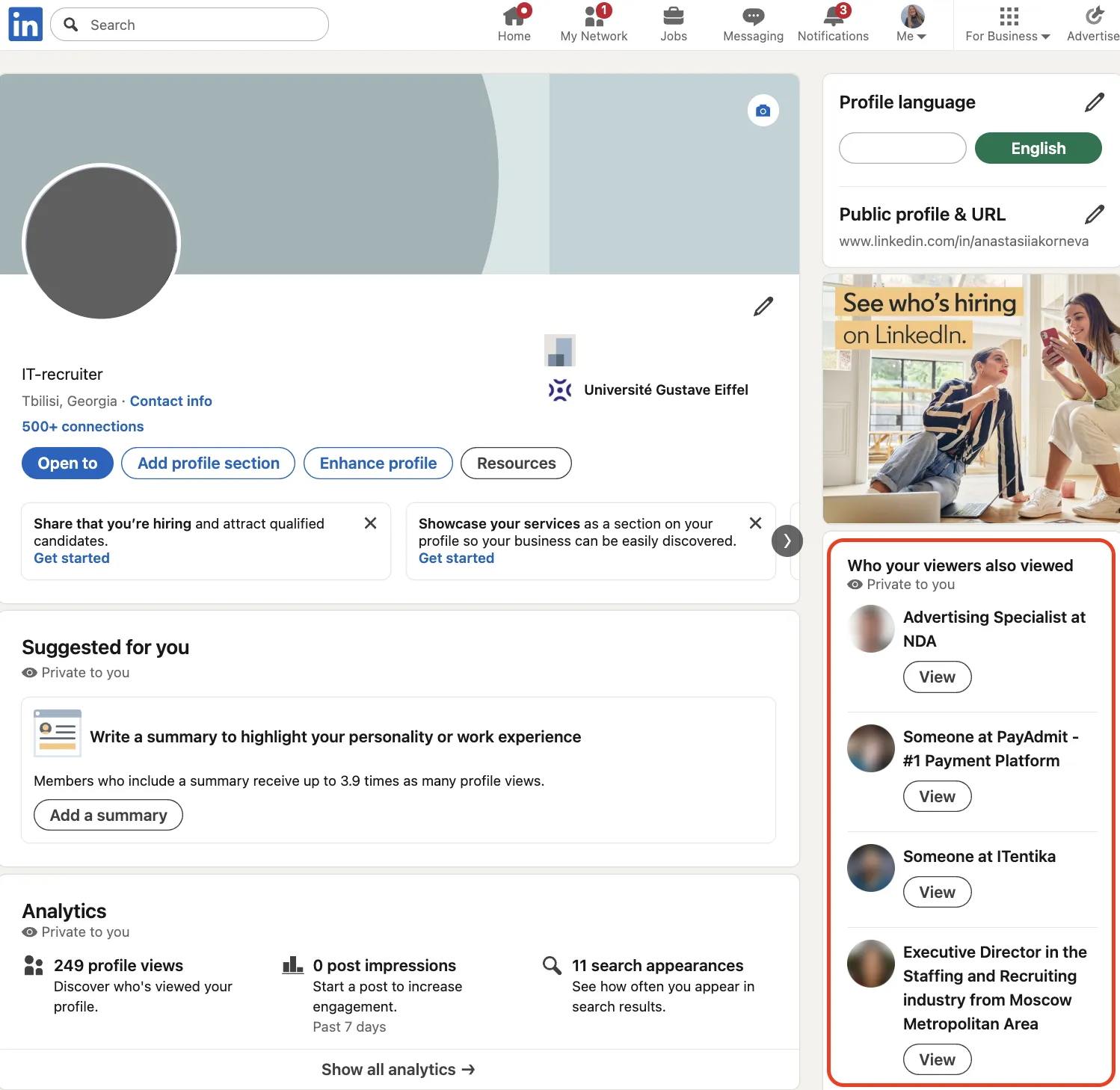 Capture A Profile With The Sidebar Highlighted