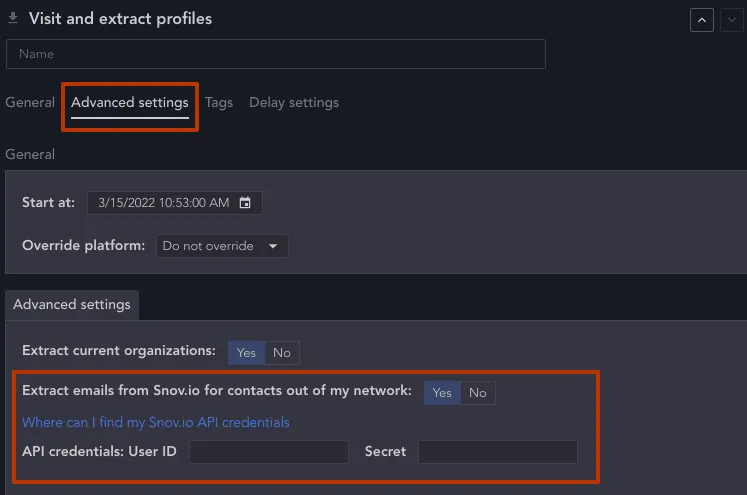 Encuentre una base de datos de correos electrónicos de ventas con Snov.io y Linked Helper