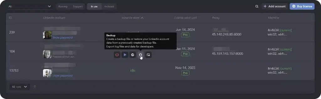 Dashboard von Linked Helper als Dripify-Alternative