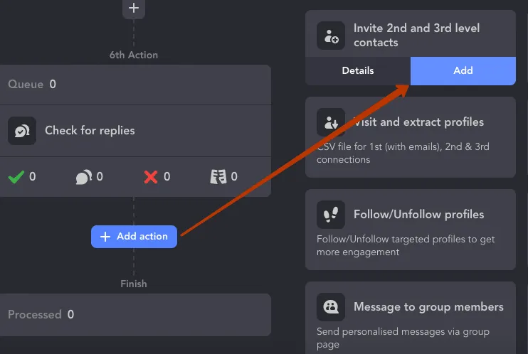 acción de invitación con prácticas recomendadas para LinkedIn Events en Linked Helper