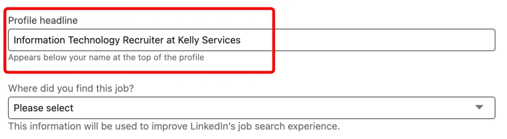 Añadir un ascenso en LinkedIn con un nuevo titular