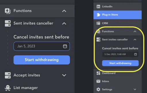Automatisches Zurückziehen von LinkedIn-Kontaktanfragen mit Linked Helper