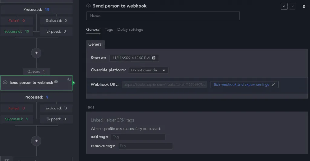LinkedIn-Integration mit Salesforce und Webhook-Einstellungen