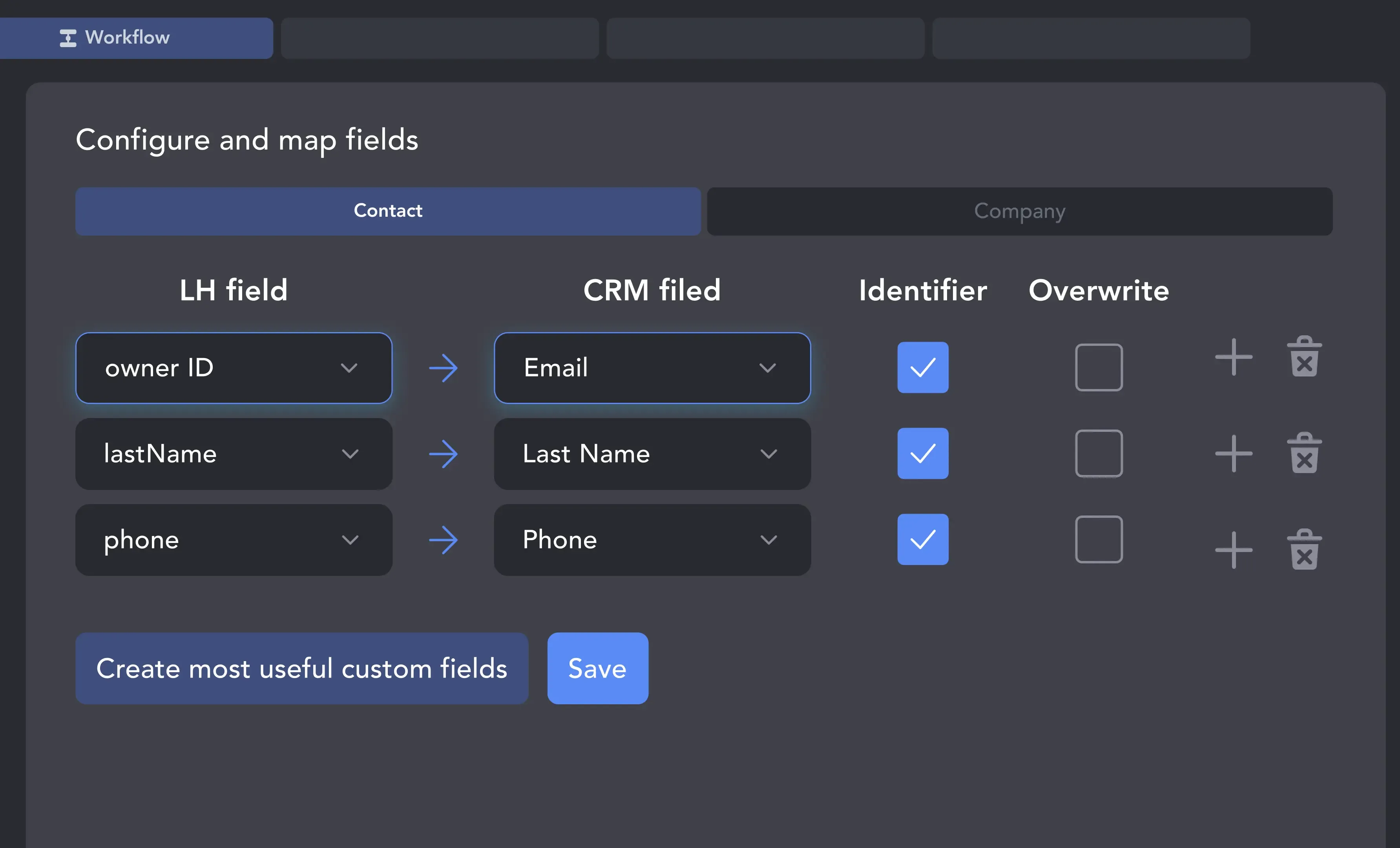 2. Map Fields and Set Identifiers