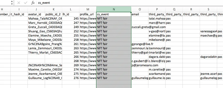 Excel-Datei aus Linked Helper mit benutzerdefinierten Spalten