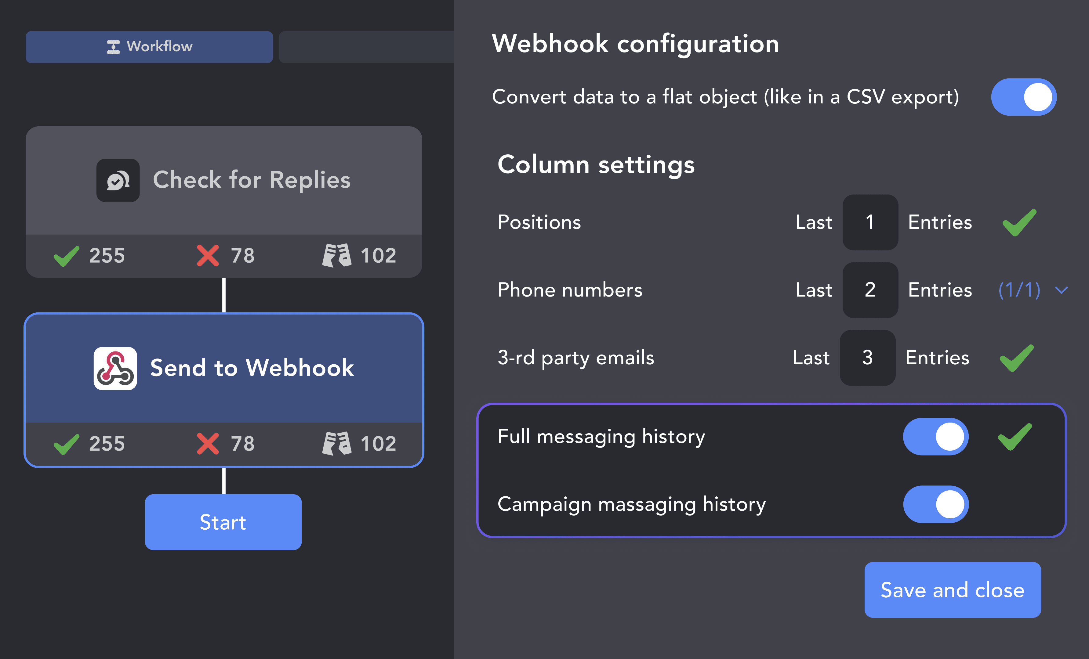 2. Configure What Data to Send