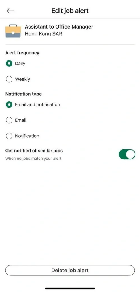 Bearbeiten von Benachrichtigungen in der Android-App