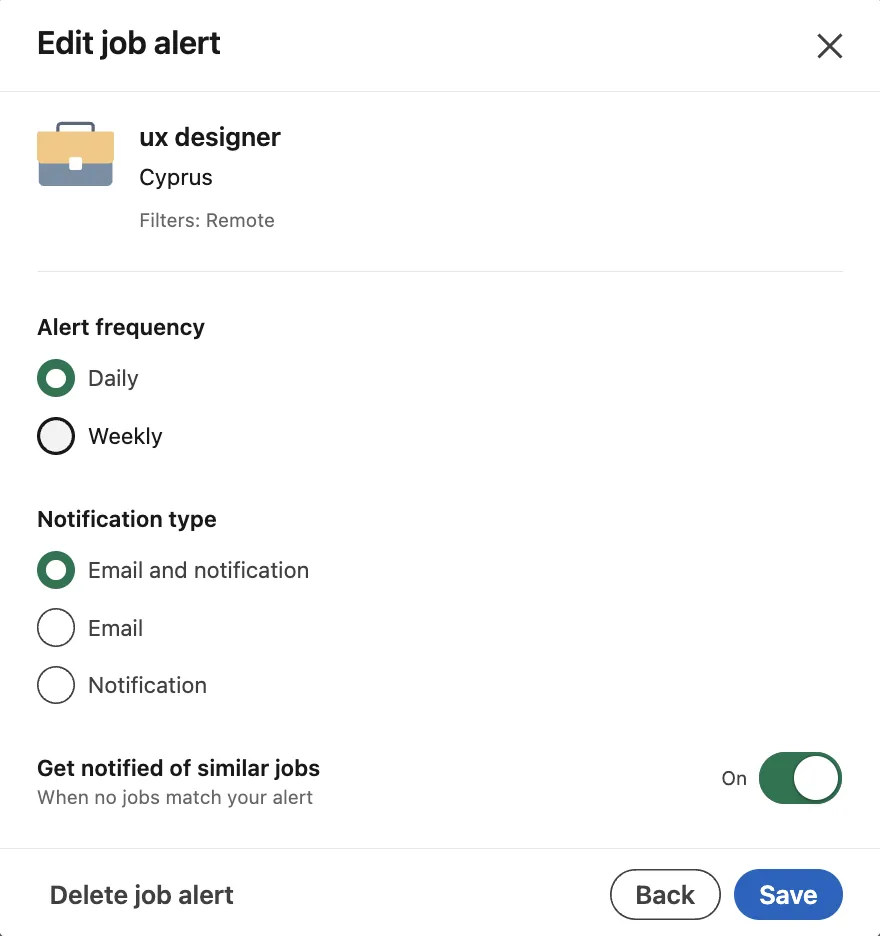 Job Alert Management Panel