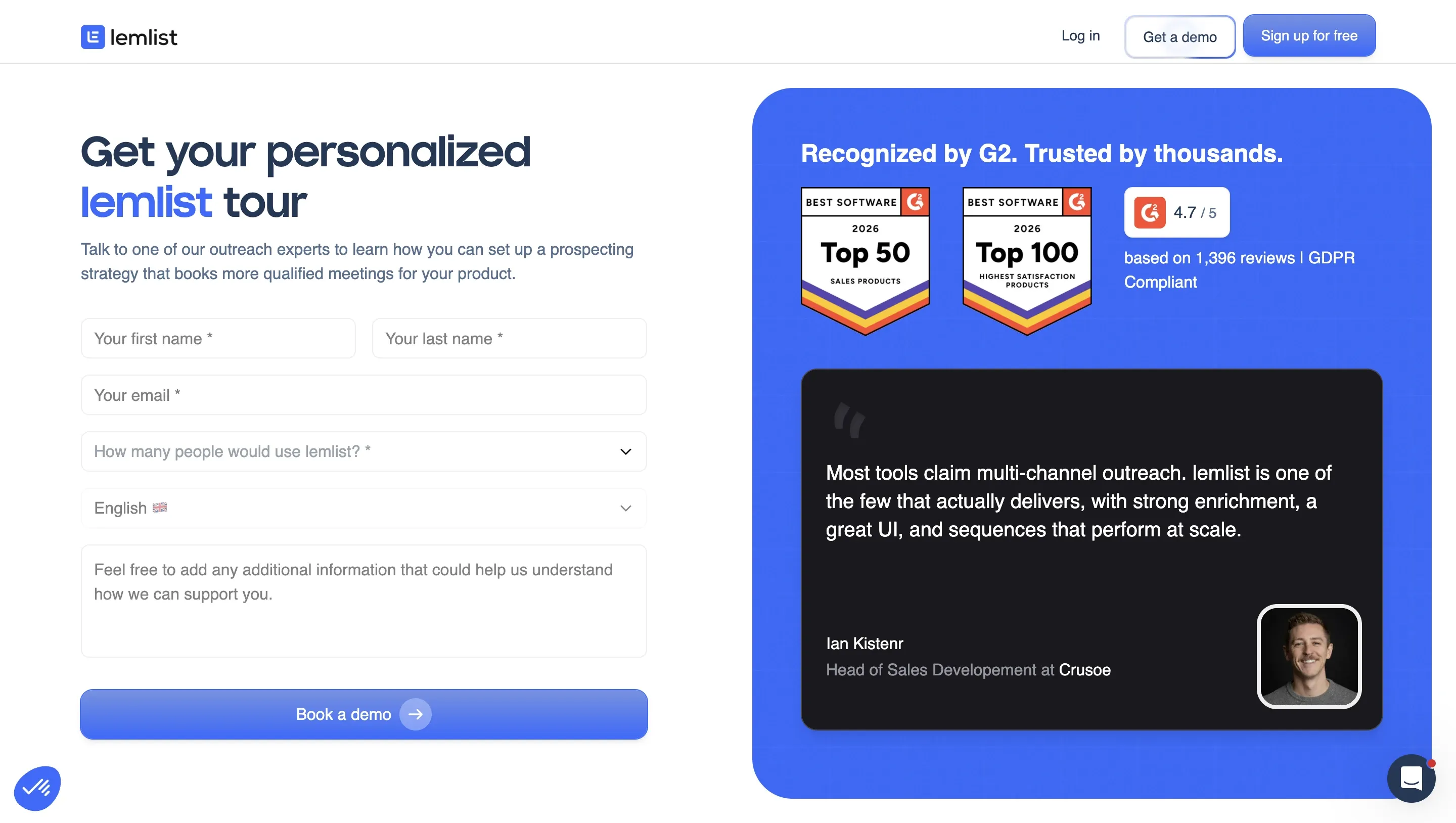 Lemlist Home Page (June, 2026)