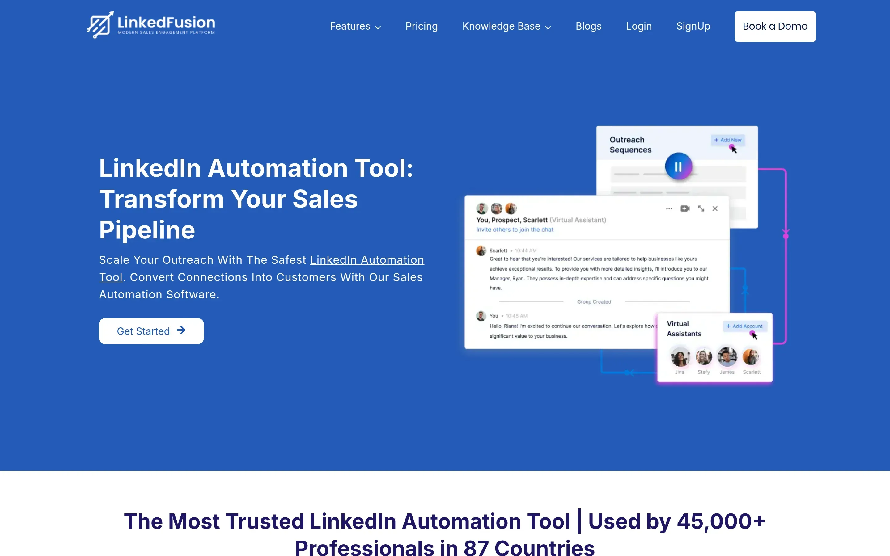 LinkedFusion home page, October 2026