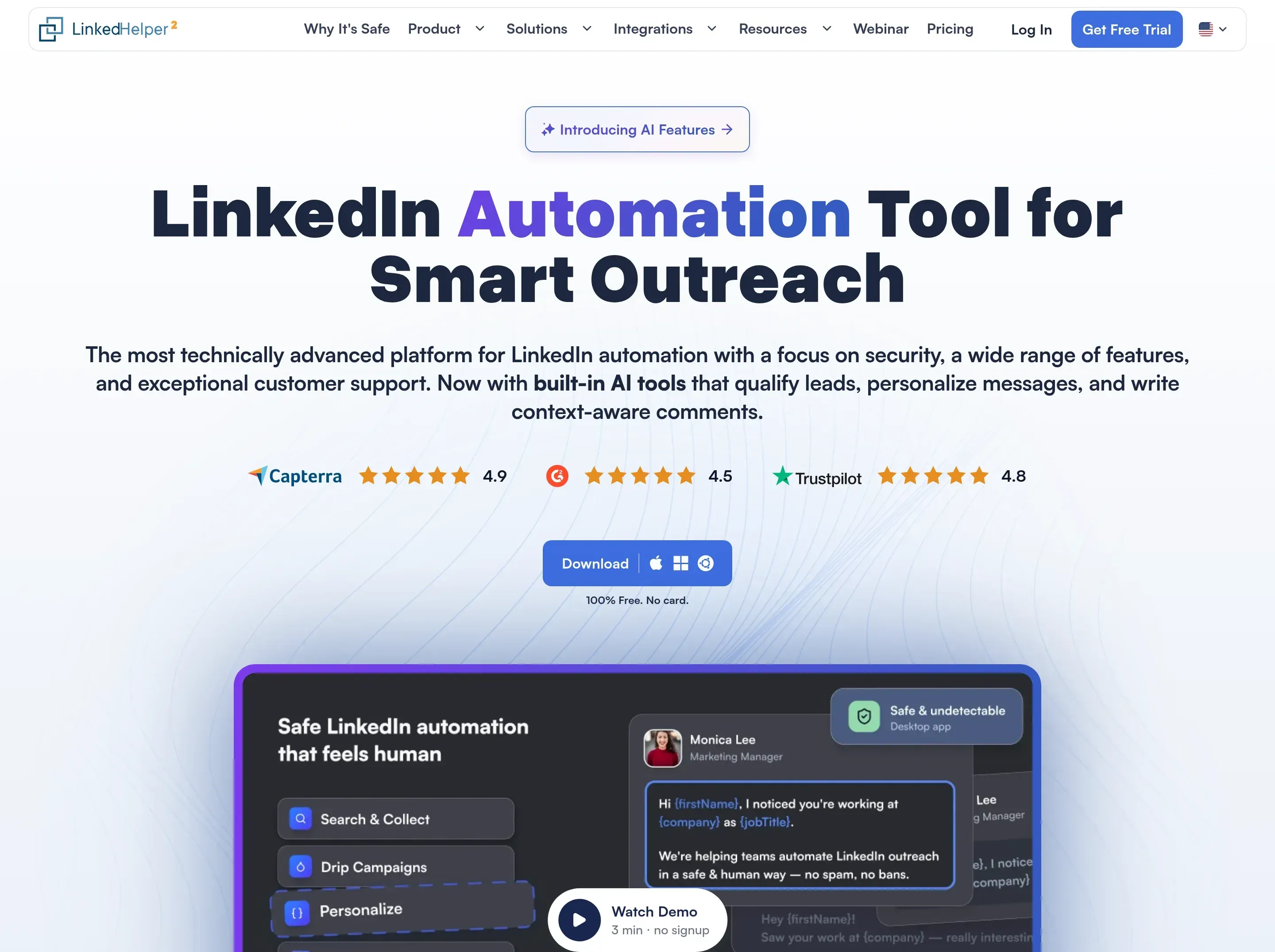 Linked Helper home page, October 2026