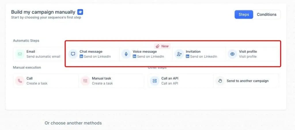 Linked Helper vs. lemlist: comparação das ações de automatização