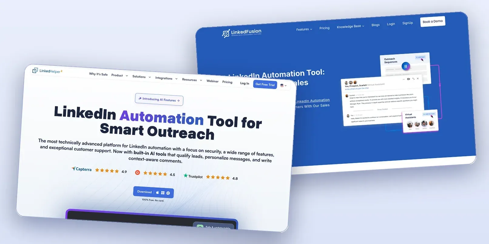 Linked Helper vs LinkedFusion in 2026: Price, Safety and Features Compared