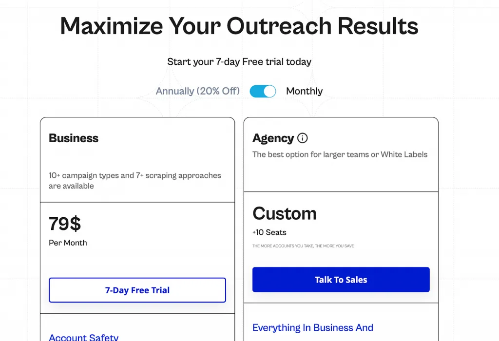 Preise der Waalaxy-Alternative Expandi.io