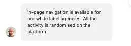 Supportantwort von Zopto zur seiteninternen Navigation im Vergleich zu Linked Helper