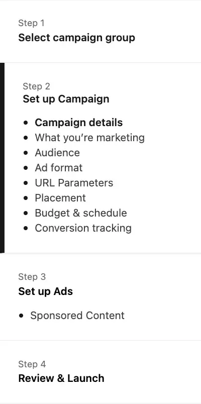 Step-by-step LinkedIn ad campaign setup