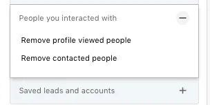 eliminación de un perfil en la búsqueda avanzada de personas de LinkedIn