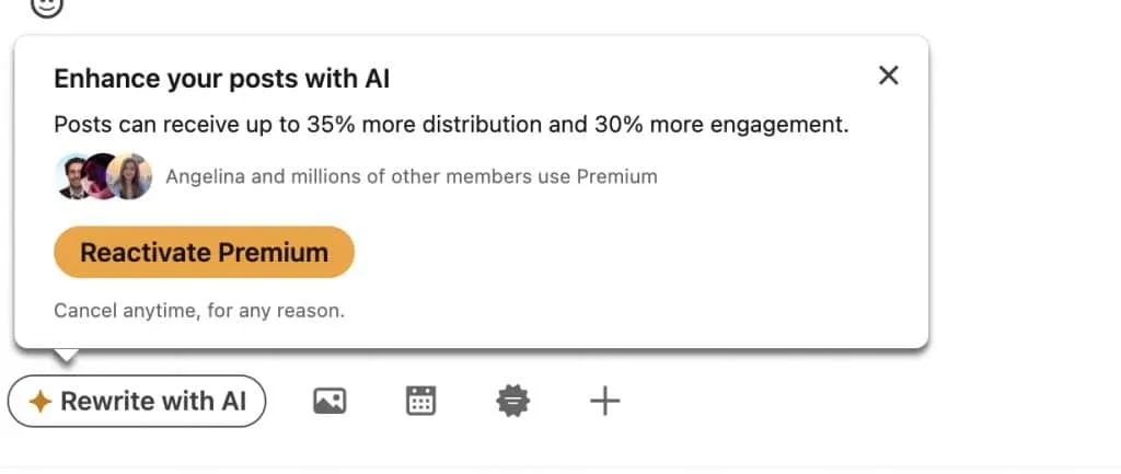 LinkedIn AI funktioniert nur mit Premium – Hinweis zur Aktivierung von Premium