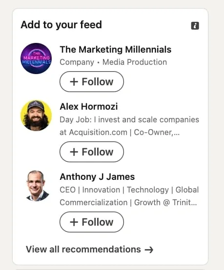 LinkedIn-Algorithmus – Illustration, wie LinkedIn auf Grundlage der Nutzeraktivität Inhaltsempfehlungen erstellt.