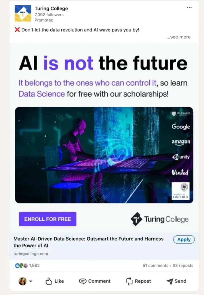 So funktioniert der LinkedIn-Algorithmus – Visualisierung, wie gesponserte Beiträge anhand der Zielgruppenausrichtung platziert werden.