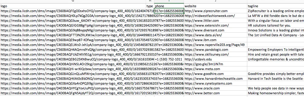 Analyse d’une Page LinkedIn d’entreprise à l’aide d’un outil d’extraction