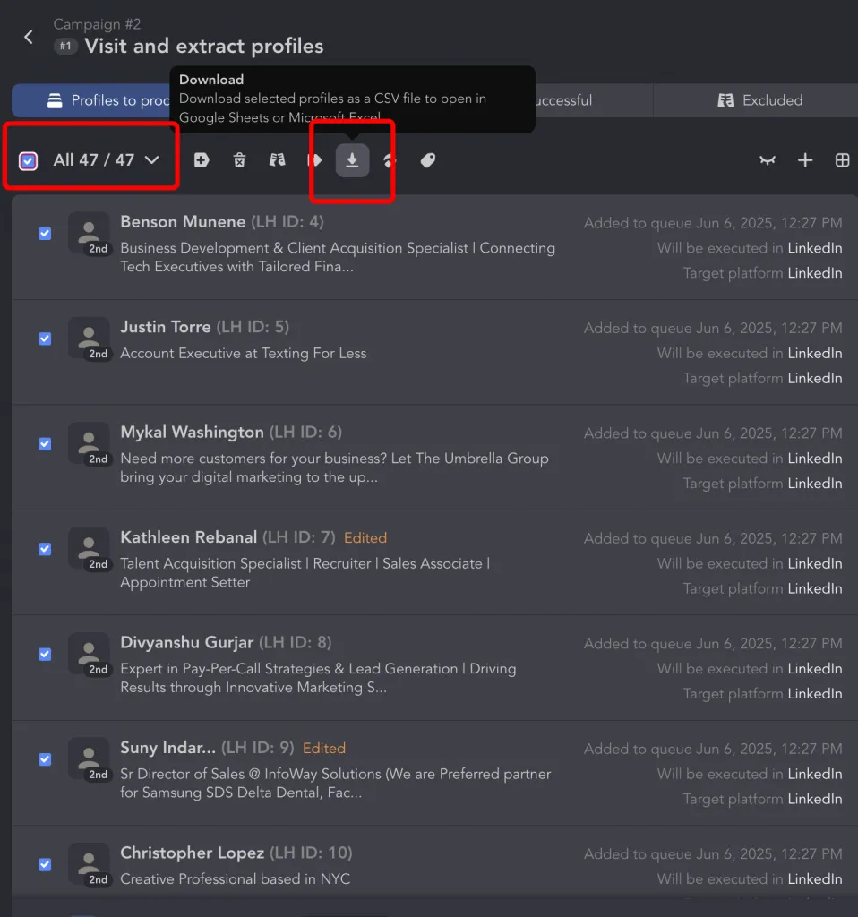 Profile mit Linked Helper herunterladen