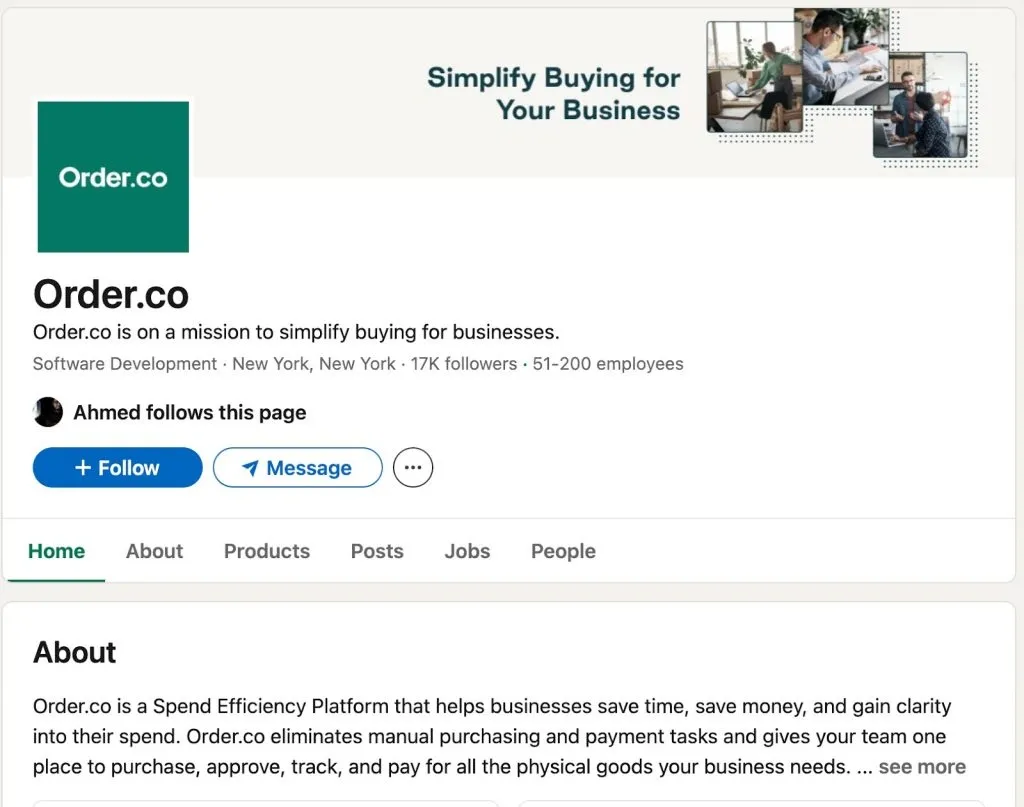 B2B-Unternehmen, die LinkedIn-Marketing nutzen: Order.co