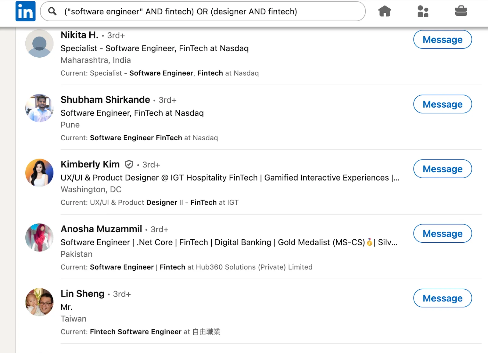 Komplexes Suchbeispiel für die LinkedIn-Boolean-Suche