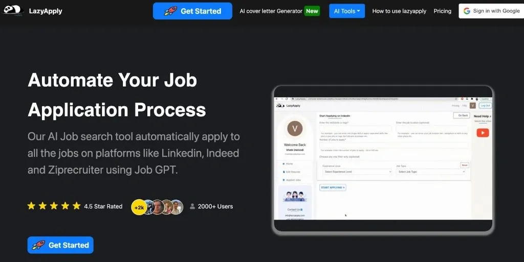 LinkedIn-Bot für Bewerbungen – Beispiel von LazyApply
