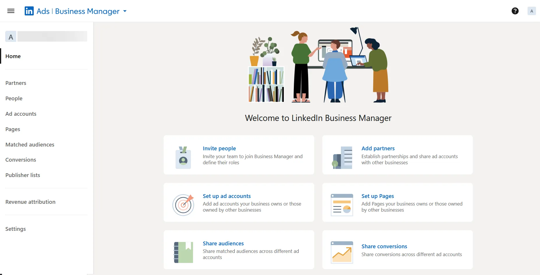 LinkedIn Business Manager Dashboard Overview