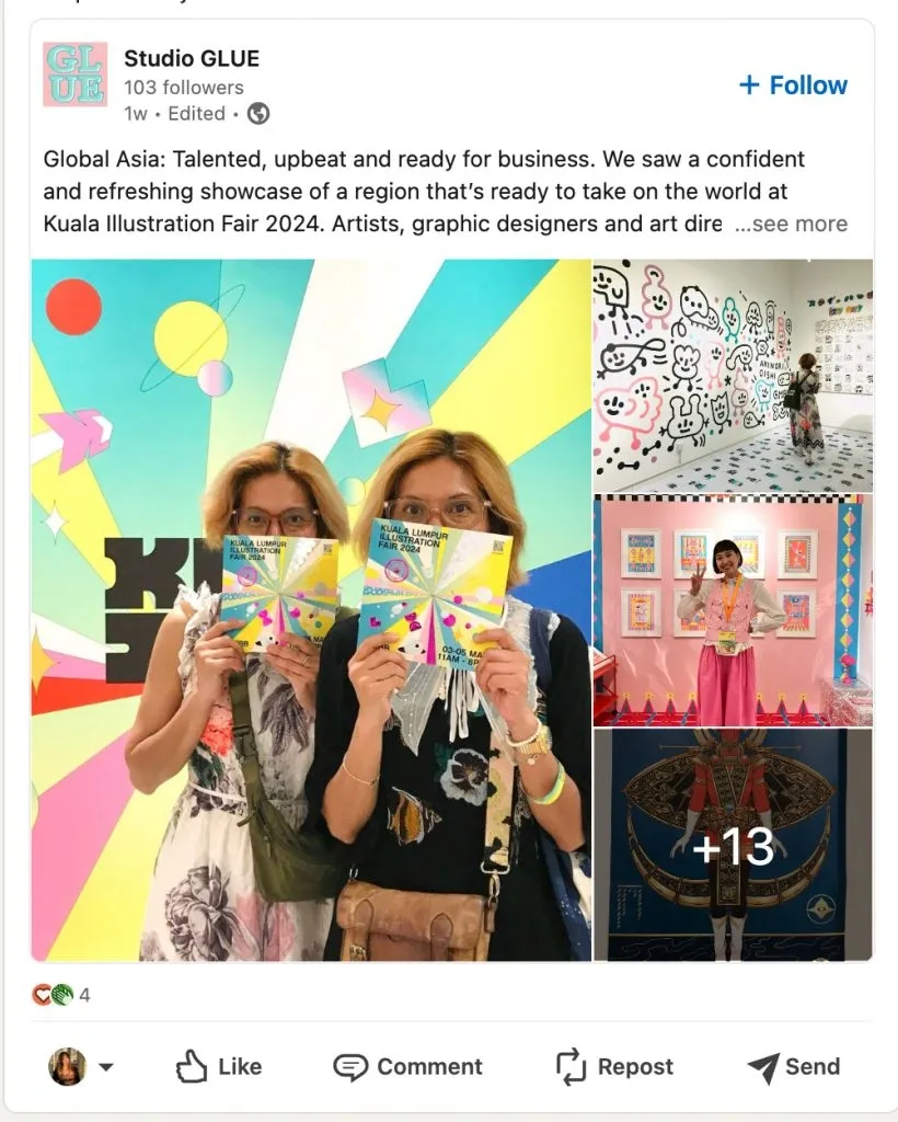 Comment publier un carrousel sur LinkedIn — exemple de plusieurs images importées dans une publication