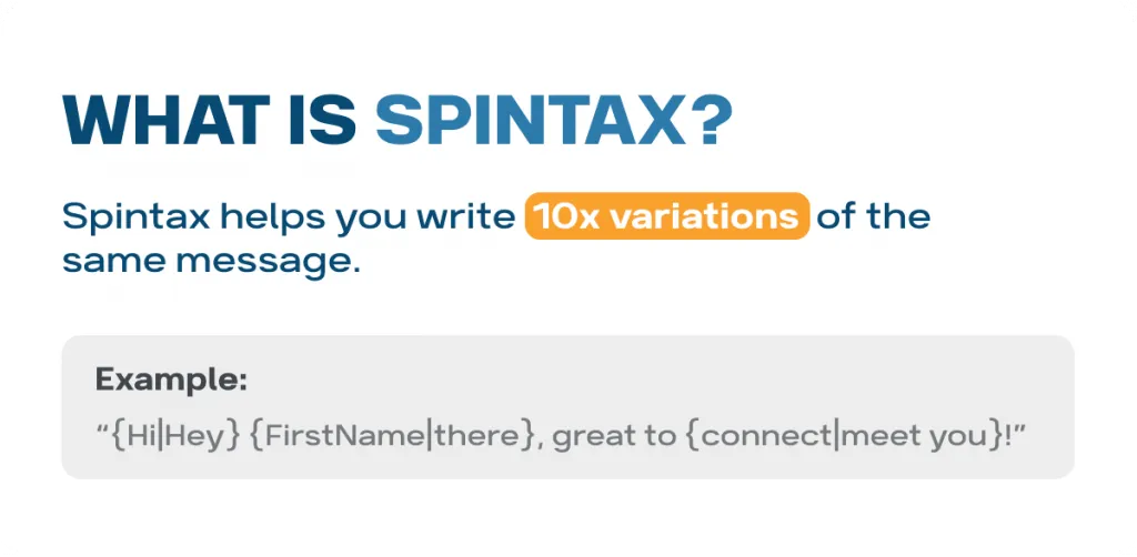 Was ist Spintax für Nachrichten zur Kaltakquise auf LinkedIn?