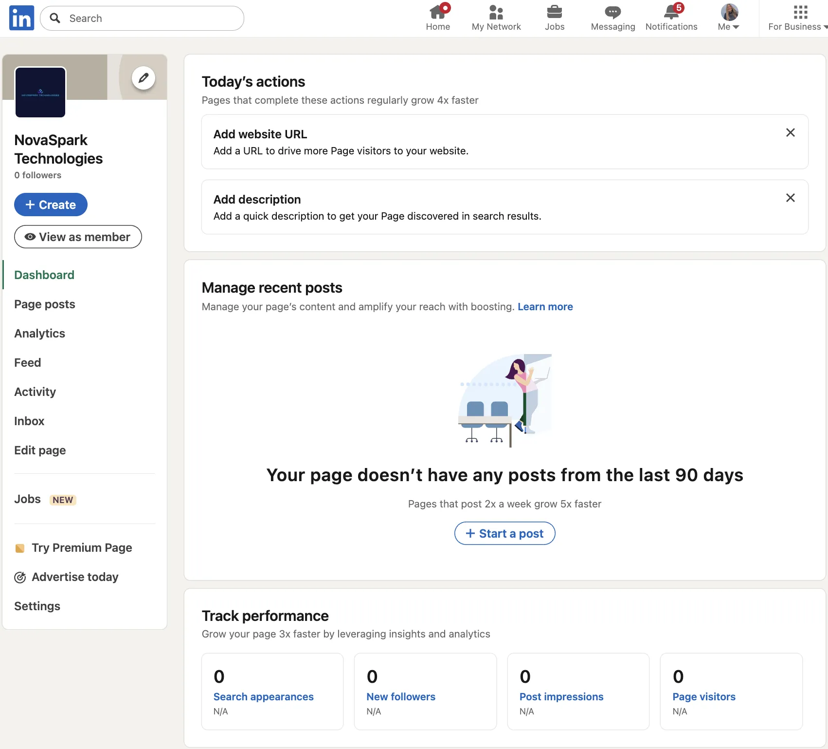 LinkedIn Company Dashboard