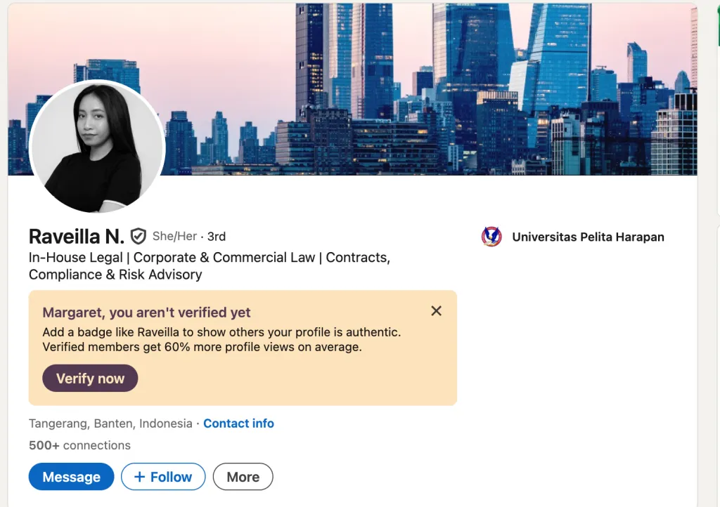 botón Follow en lugar de Connect en el modo creador