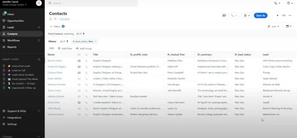 CRM-Systeme mit LinkedIn-Integration – Beispiel für die Datenübertragung in Close.io