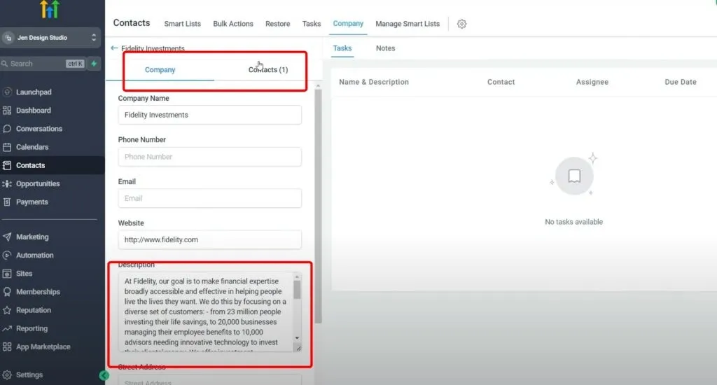 CRM-Systeme mit LinkedIn-Integration – Datenanzeige in HighLevel CRM