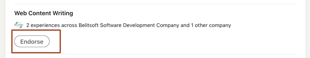 So bestätigen Sie Kenntnisse auf LinkedIn mit einer Schaltfläche