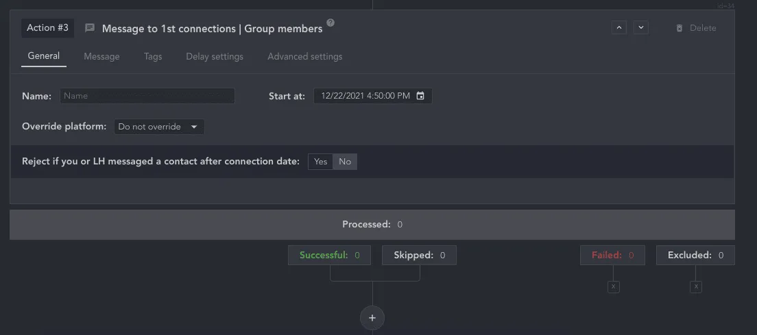 automatisation du réseautage professionnel sur LinkedIn avec l’action « Message to connections »