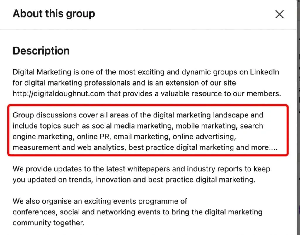 So erstellen Sie eine LinkedIn-Gruppe – Ideen für Beschreibungen mit Keywords