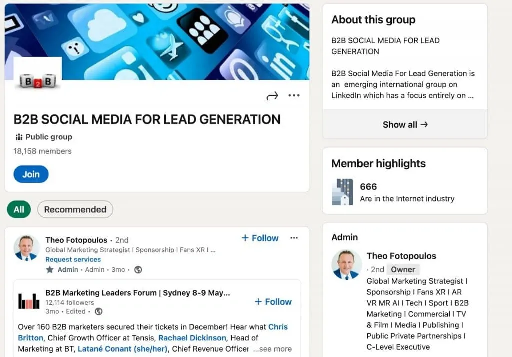 LinkedIn-Gruppen für die Ansprache von B2B-Unternehmen – B2B Social Media For Lead Generation
