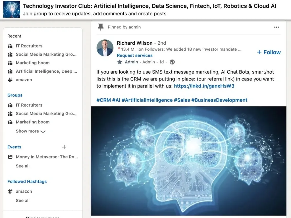 LinkedIn-Gruppen zum Beitreten – Technologieinvestoren