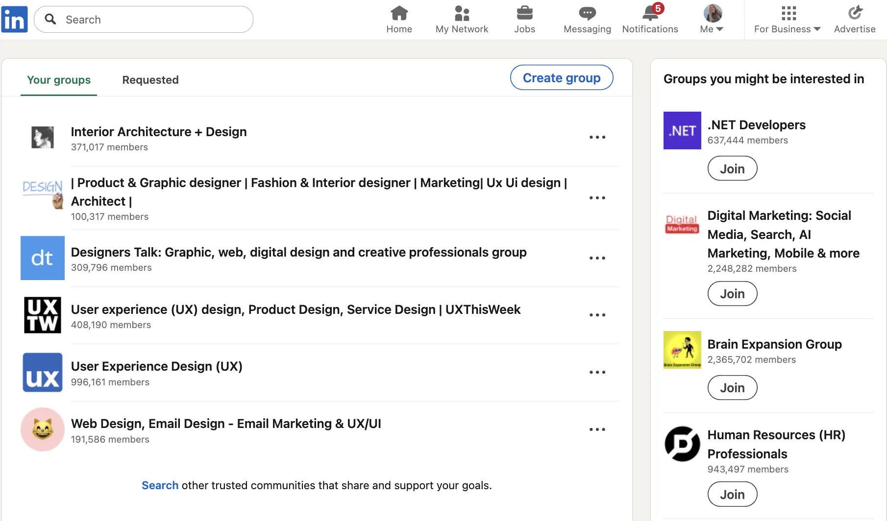 LinkedIn-groups-homepage
