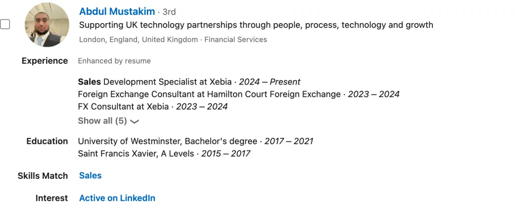 Bon titre LinkedIn pour la vente