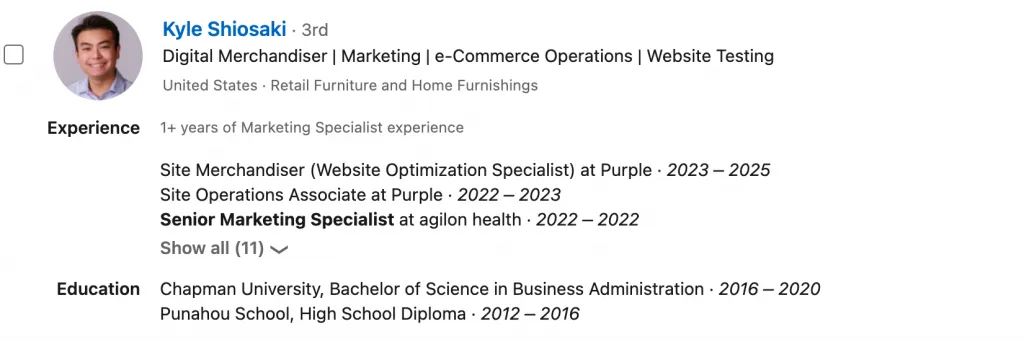 Titres LinkedIn dans le marketing