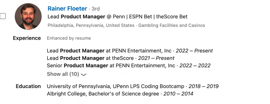 Bon exemple de titre LinkedIn pour les chefs de produit